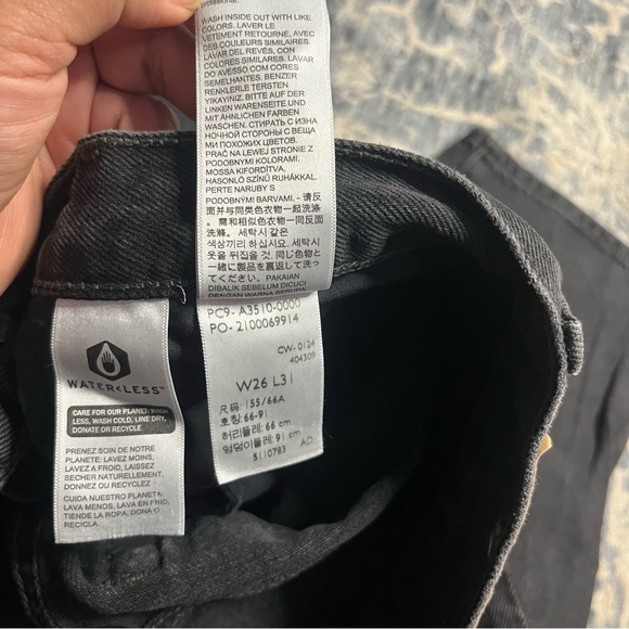 Levi's Straight Black Jeans Women's Sz 26 x 31 - Picture 6 of 8